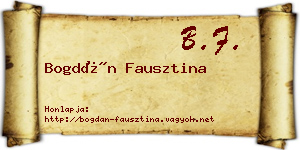 Bogdán Fausztina névjegykártya